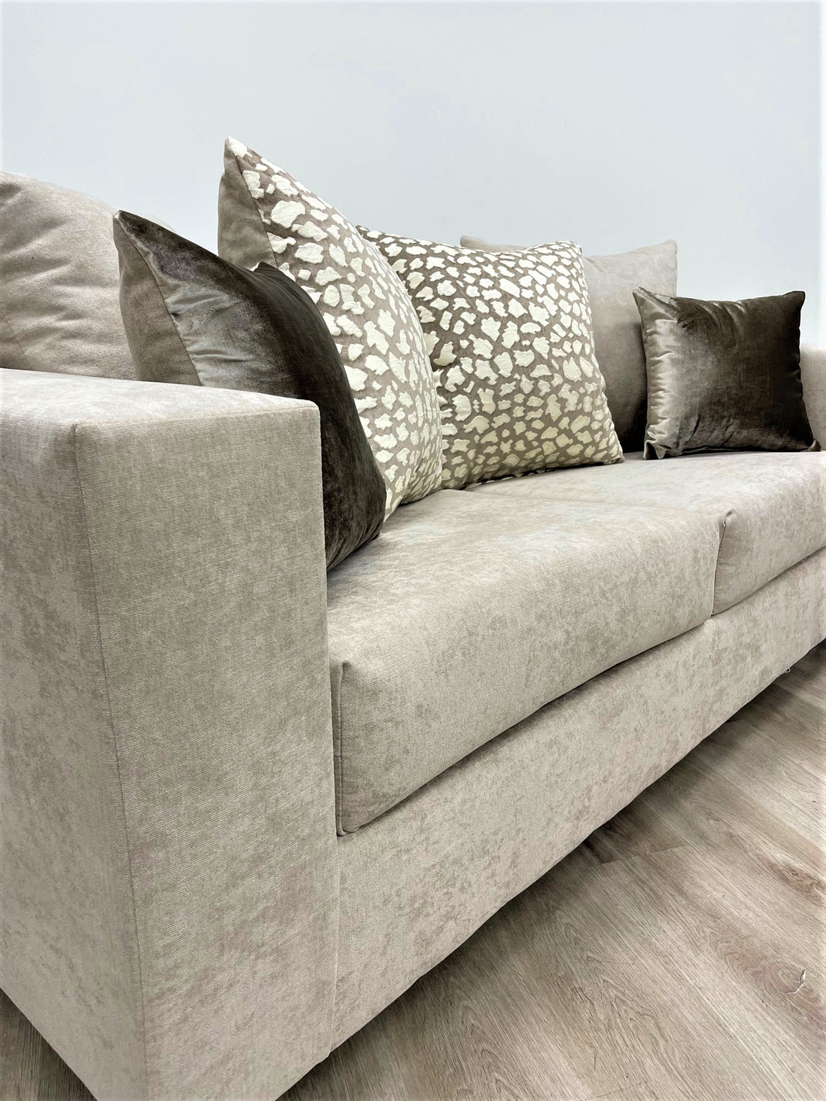 110 Hollywood Stationary Sofa and Loveseat Set Beige