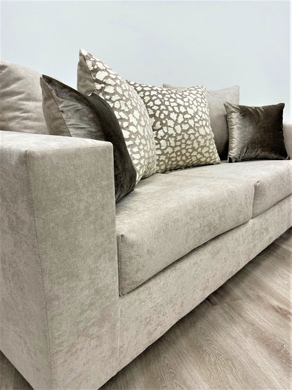 110 Hollywood Stationary Sofa and Loveseat Set Beige
