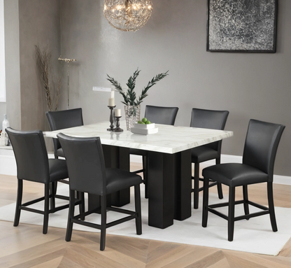 2220 7-Piece Counter Height Dining Set Black