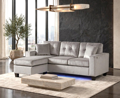 Messi Reversible Sectional Grey
