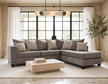 110 Stationary Sectional Sofa Smoke