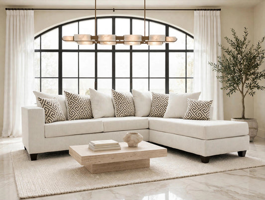 110 Stationary Sectional Sofa Stone