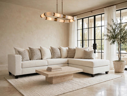 110 Stationary Sectional Sofa Stone