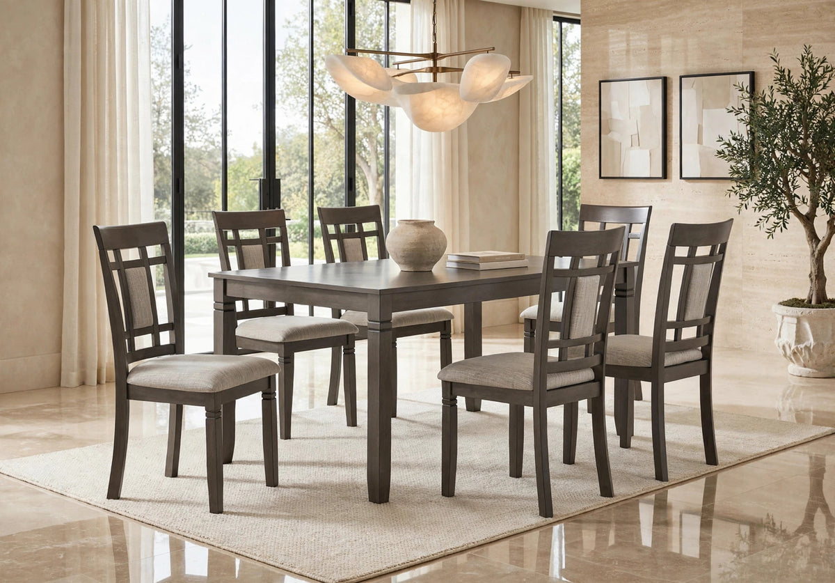 D2020 7-Piece Dining Set Gray