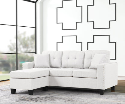 Cris Stationary Reversible Sectional Sofa Sand