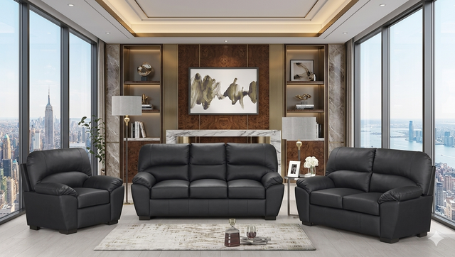 Tiffany Stationary Living Room Set Black