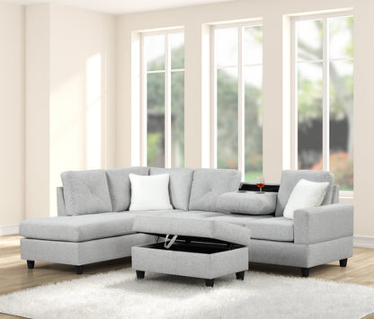 Rocket Reversible Sectional Gray