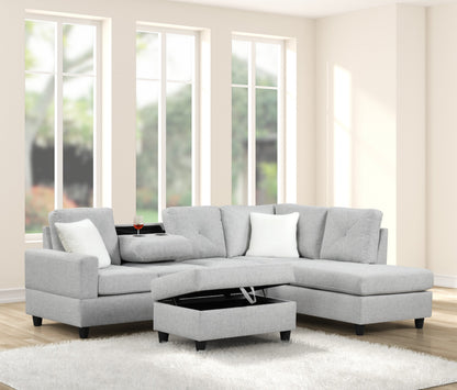 Rocket Reversible Sectional Gray