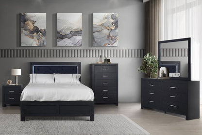 Moonlight 5-Piece Bedroom Set Black
