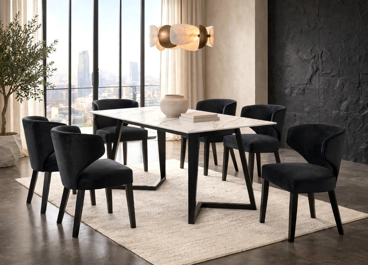 Hamilton 7-Piece Dining Set Black
