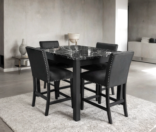 Dior 72697 5-Piece Dining Set Onyx Black