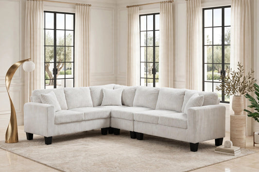 Logan Reversible Sectional Sofa Beige