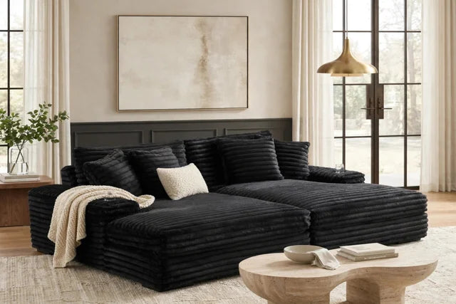5400 Oversized Chaise Lounge Black