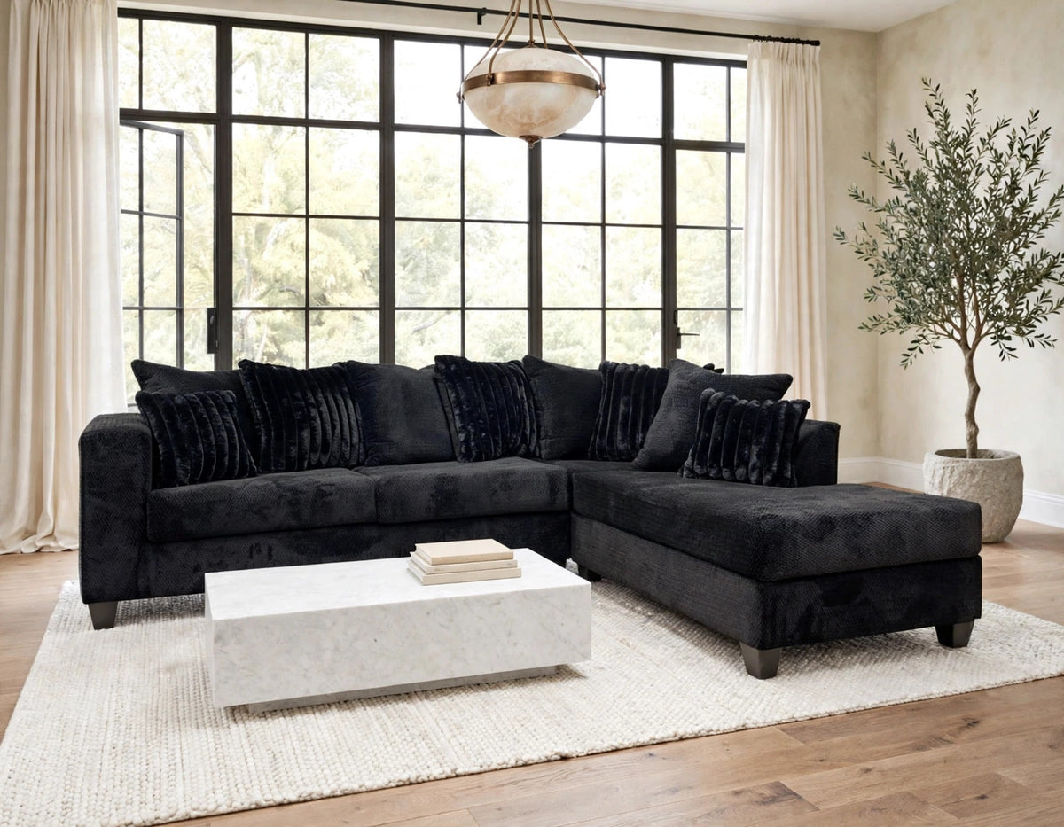 410 Stationary Sectional Black