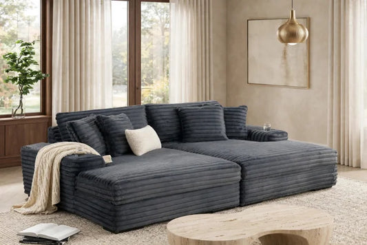 5800 Oversized Chaise Lounge Charcoal