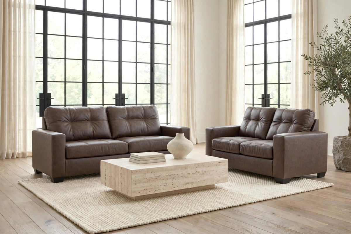 Ashley 170-03 Stationary Sofa and Loveseat Set Umber