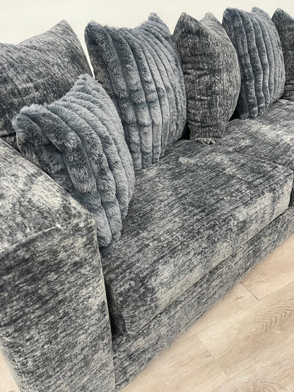 410 Stationary Sofa and Loveseat Set Charcoal