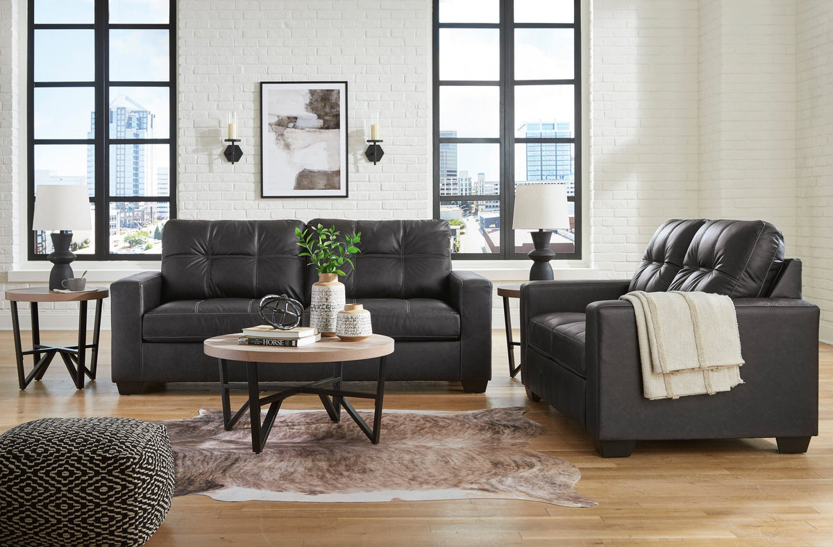 Ashley 170-04 Stationary Sofa and Loveseat Set Carbon
