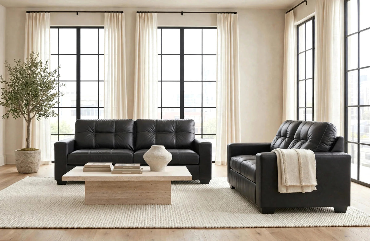 Ashley 170-04 Stationary Sofa and Loveseat Set Carbon
