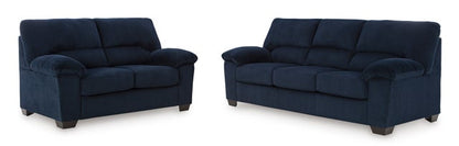 Ashley 242-05 Sofa and Loveseat Set Navy