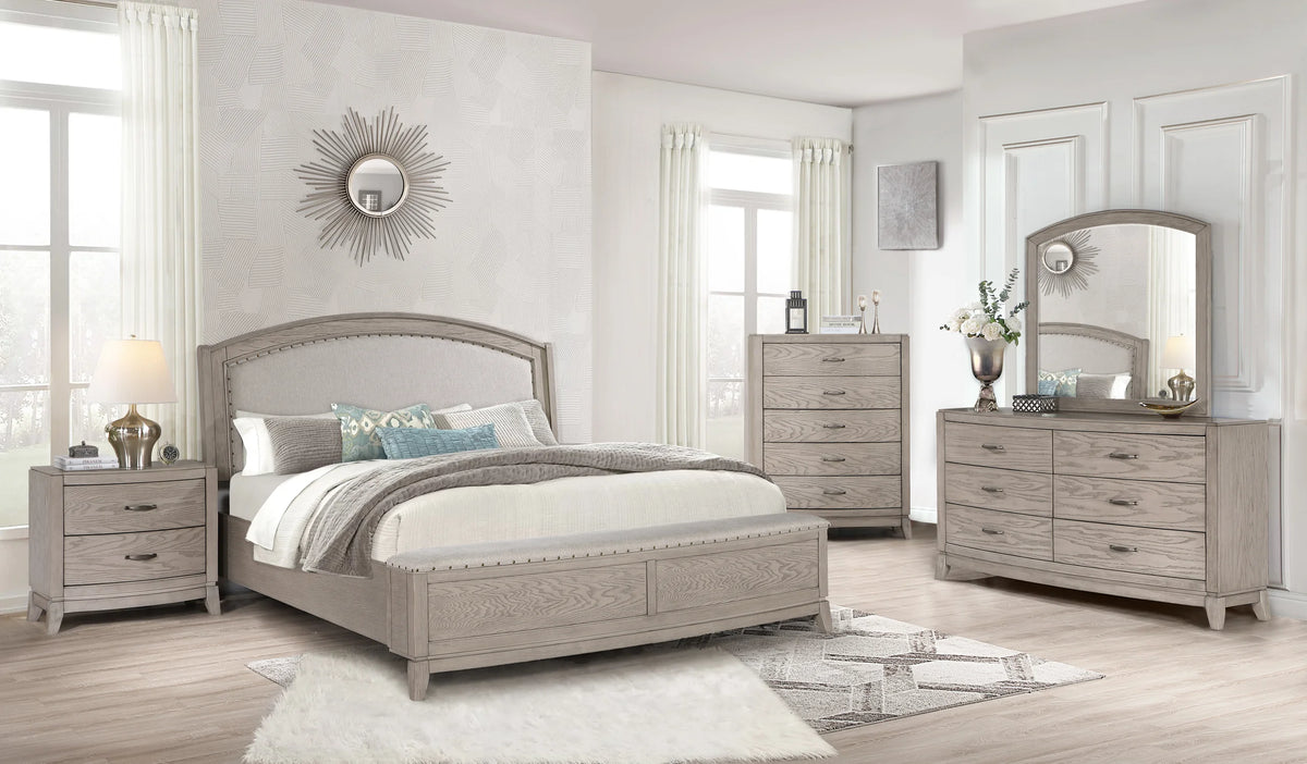 B8000 Bedroom Set Light Gray