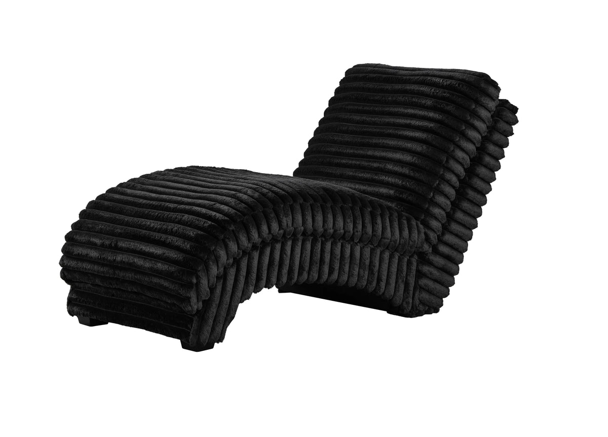 2400 Chaise Lounge with USB Ports Black