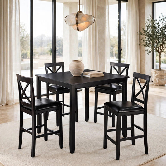 Tahoe 5-Piece Pub Dining Set Dark Espresso