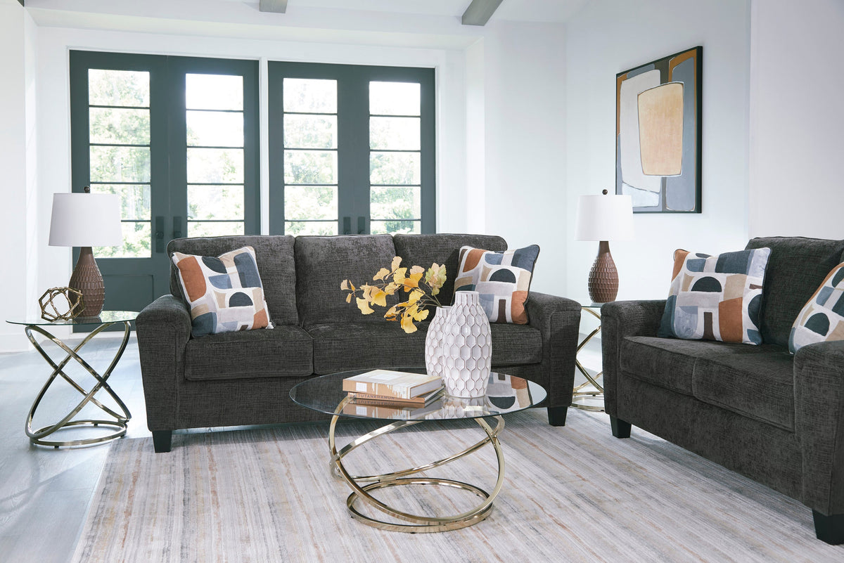 Ashley 252-06 Stationary Sofa and Loveseat Set Dusk