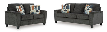Ashley 252-06 Stationary Sofa and Loveseat Set Dusk