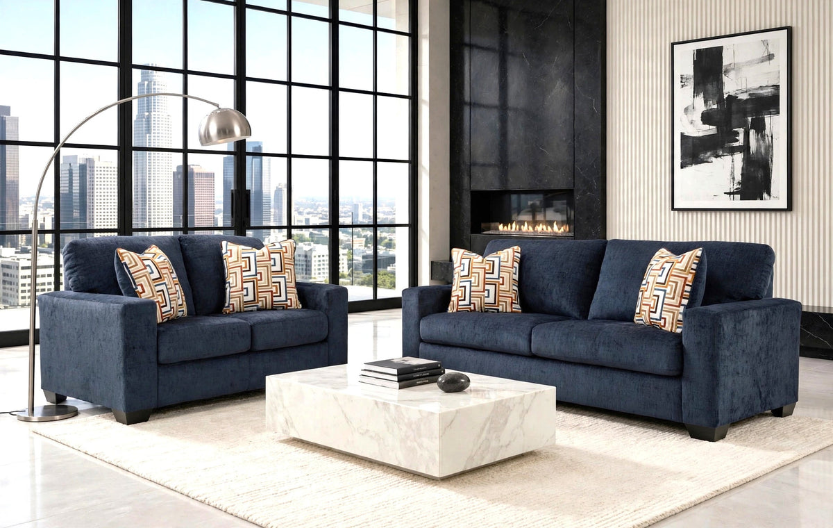 Ashley 243-03 Sofa and Loveseat Set Ink