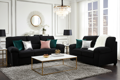 Ashley 242-04 Stationary Sofa and Loveseat Set Onyx