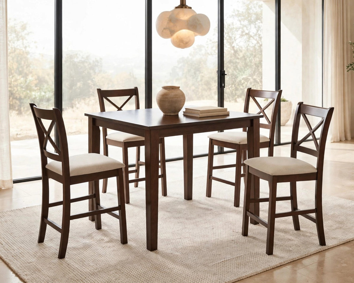 Tahoe 5-Piece Pub Dining Set Beige
