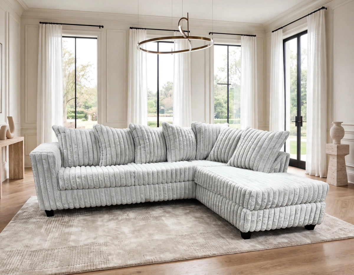 510 Stationary Sectional Sofa Gray