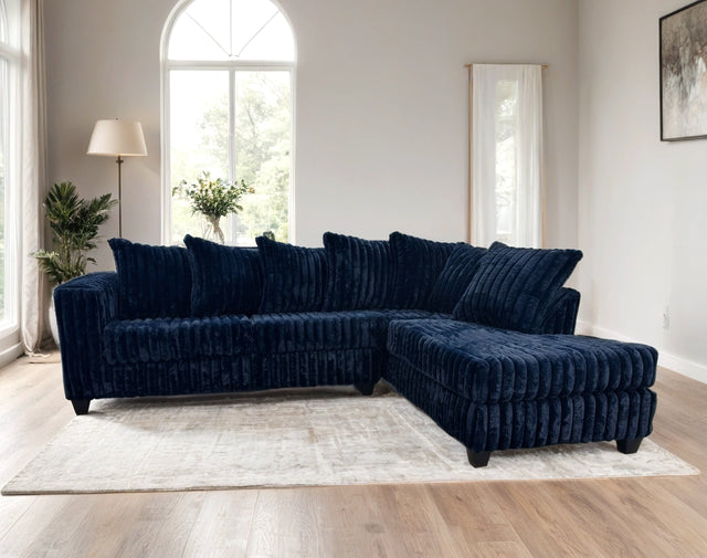 Fluffy L-Shape Sectional Sofa