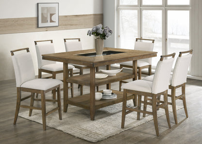 Tommy20 7-Piece Counter Height Dining Set Vintage Walnut