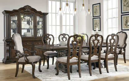 Ashley D947-55T 7-Piece Dining Set Dark Brown