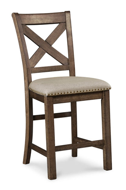 D631 7-Piece Counter Height Dining Set Grayish Brown
