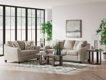 Ashley 598-03 Stationary Sofa and Loveseat Set Taupe