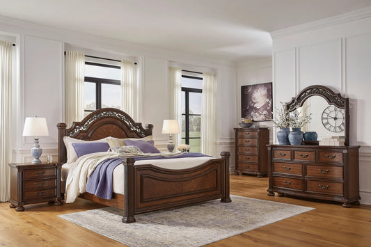 Ashley B764 5-Piece Bedroom Set Brown