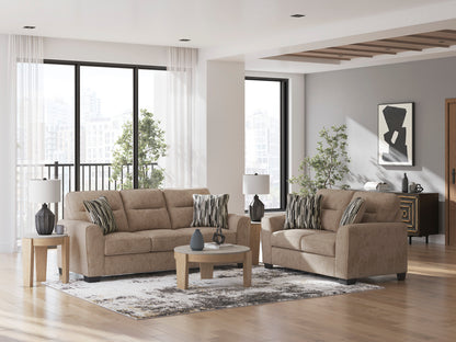 Ashley 313-04 Sofa and Loveseat Set Mocha