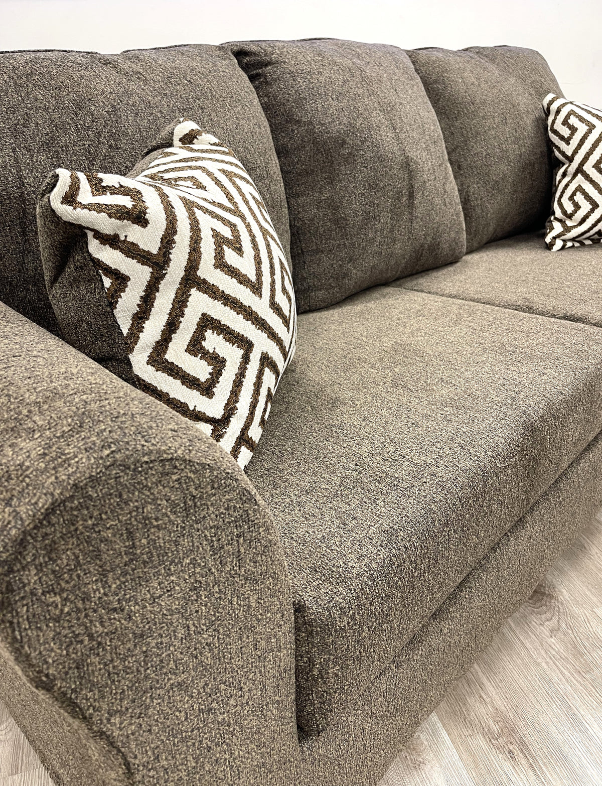 210 Stationary Sofa and Loveseat Set Brown