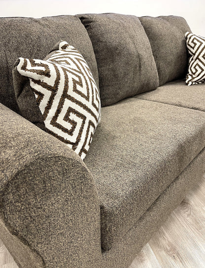 210 Stationary Sofa and Loveseat Set Brown