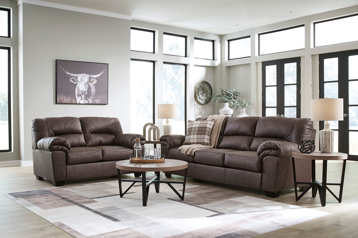 Ashley 277-05 Sofa and Loveseat Set Umber