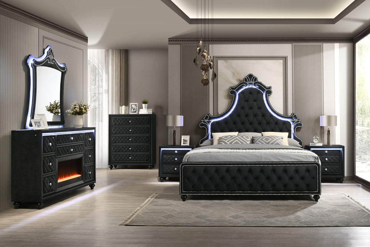 Majesty2 5-Piece King Bedroom Set Black