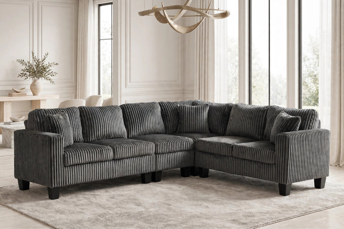 Logan2 Reversible Sectional Charcoal