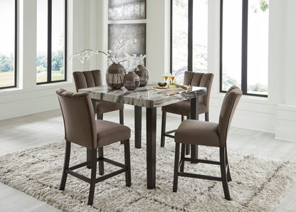 Ashley D581-13 5-Piece Dining Set Mocha and Beige