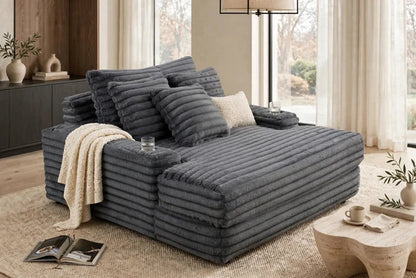 1800 Medium Chaise Charcoal