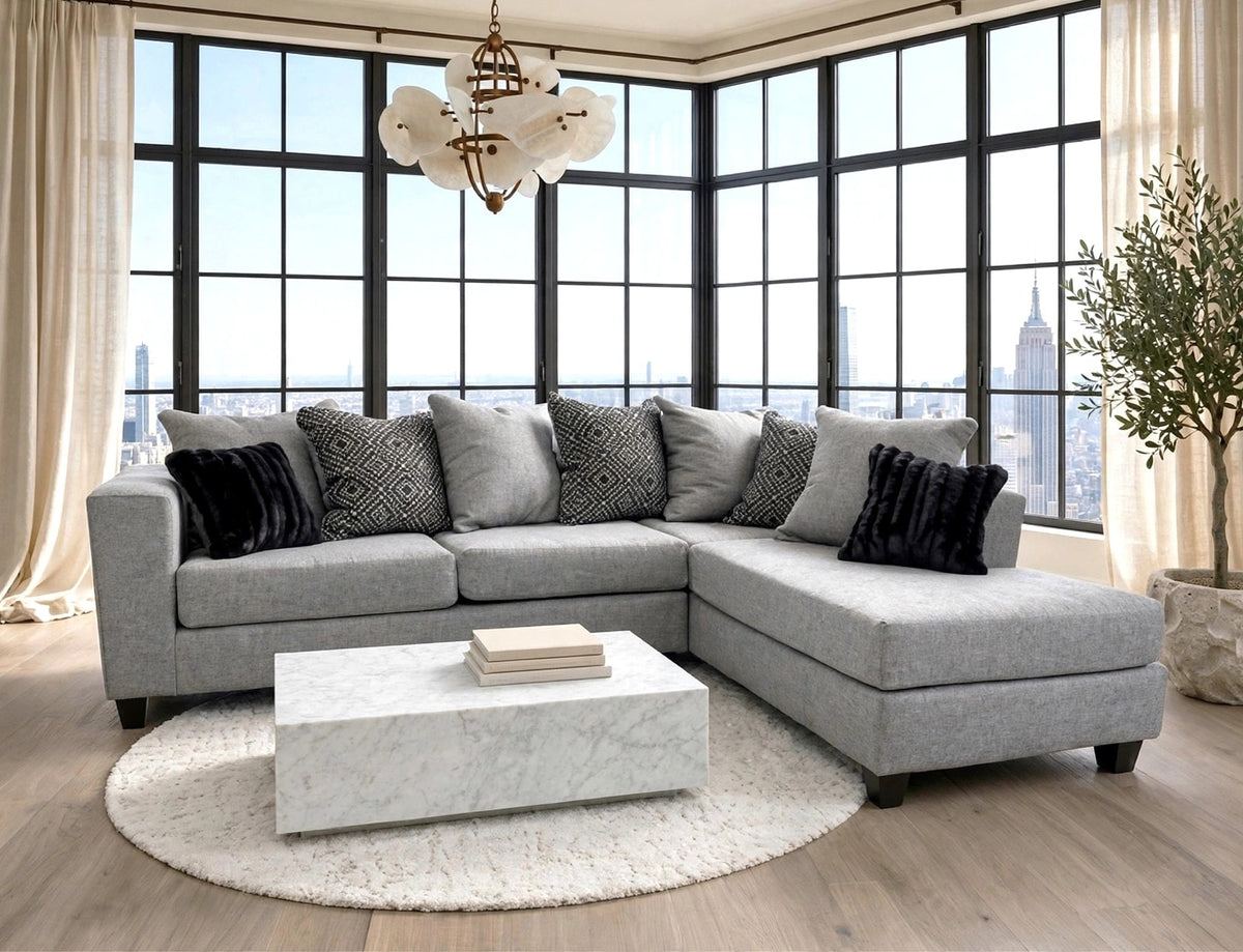 110 Stationary Sectional Gunmetal
