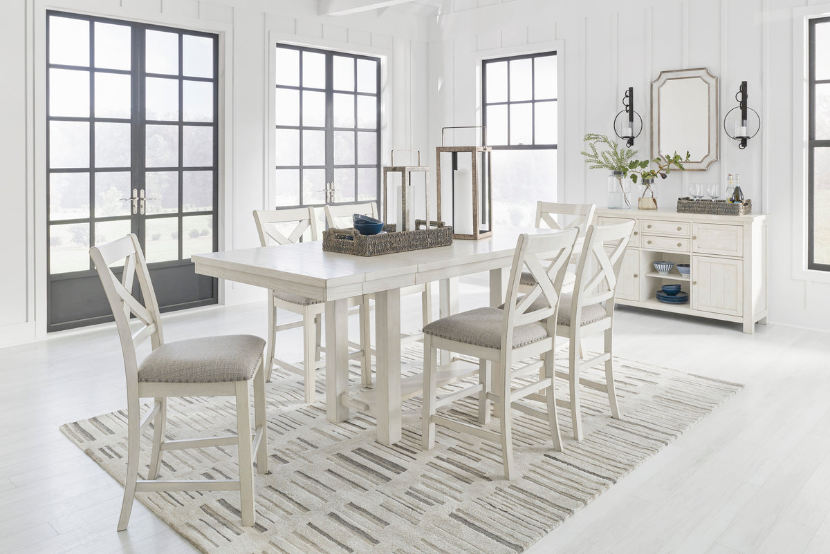 Ashley D642 7-Piece Dining Set Antique White
