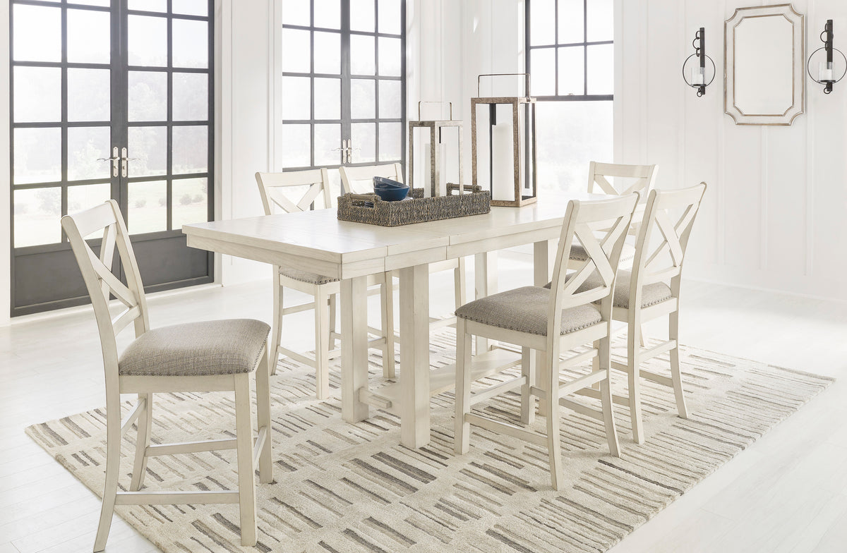 Ashley D642 7-Piece Dining Set Antique White